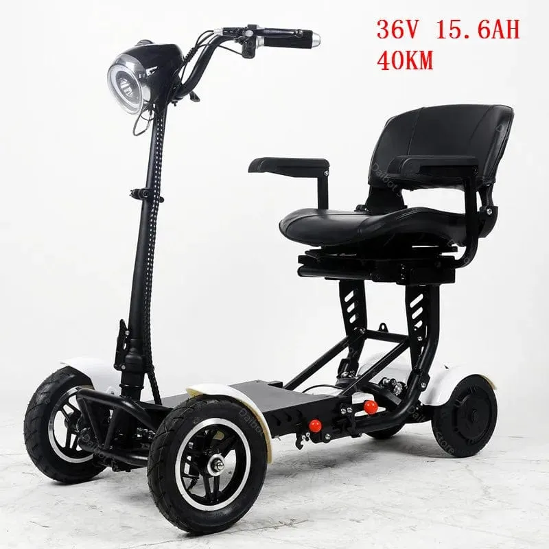 Elektroroller für Erwachsene, 500 W, 10-Zoll-Reifen, 36 V, faltbarer Mobilitätsroller für alte Menschen mit großem Armlehnensitz, Dual-Motor-Escooter