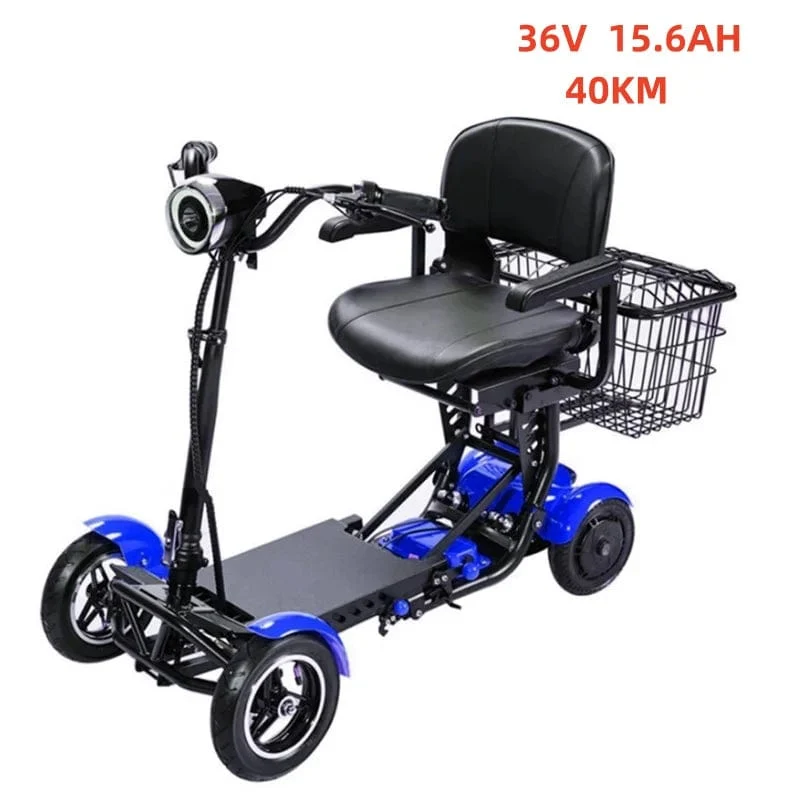Elektroroller für Erwachsene, 500 W, 10-Zoll-Reifen, 36 V, faltbarer Mobilitätsroller für alte Menschen mit großem Armlehnensitz, Dual-Motor-Escooter