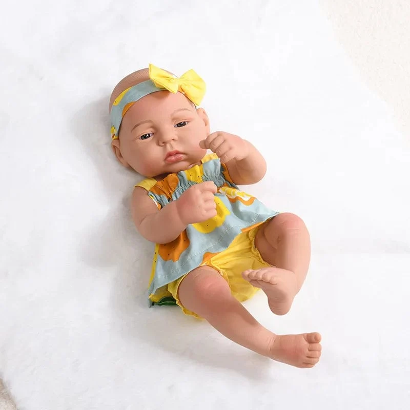 16 Zoll Ganzkörper-Silikon Bebe Lebensechte Puppe Weiche Puppen Lebensechte Baby Vinyl Bebe Puppe Süße Babypuppe Für Mädchen Puppenspielzeug