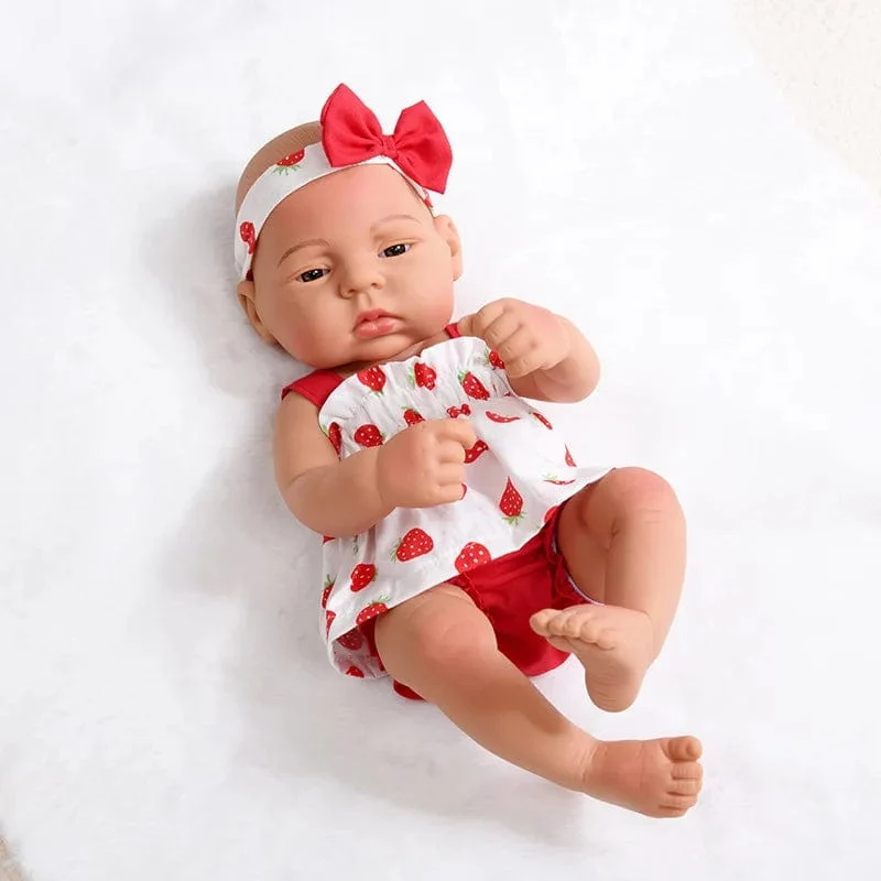 16 Zoll Ganzkörper-Silikon Bebe Lebensechte Puppe Weiche Puppen Lebensechte Baby Vinyl Bebe Puppe Süße Babypuppe Für Mädchen Puppenspielzeug