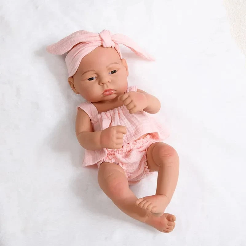 16 Zoll Ganzkörper-Silikon Bebe Lebensechte Puppe Weiche Puppen Lebensechte Baby Vinyl Bebe Puppe Süße Babypuppe Für Mädchen Puppenspielzeug