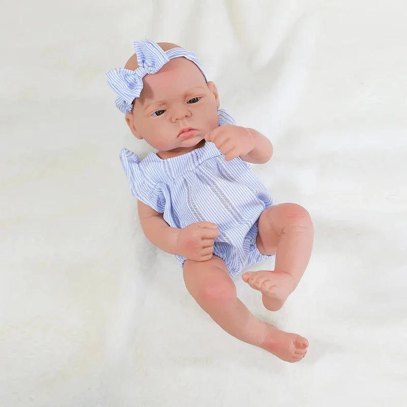 16 Zoll Ganzkörper-Silikon Bebe Lebensechte Puppe Weiche Puppen Lebensechte Baby Vinyl Bebe Puppe Süße Babypuppe Für Mädchen Puppenspielzeug