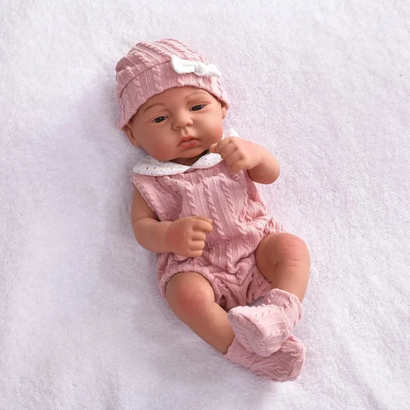 16 Zoll Ganzkörper-Silikon Bebe Lebensechte Puppe Weiche Puppen Lebensechte Baby Vinyl Bebe Puppe Süße Babypuppe Für Mädchen Puppenspielzeug