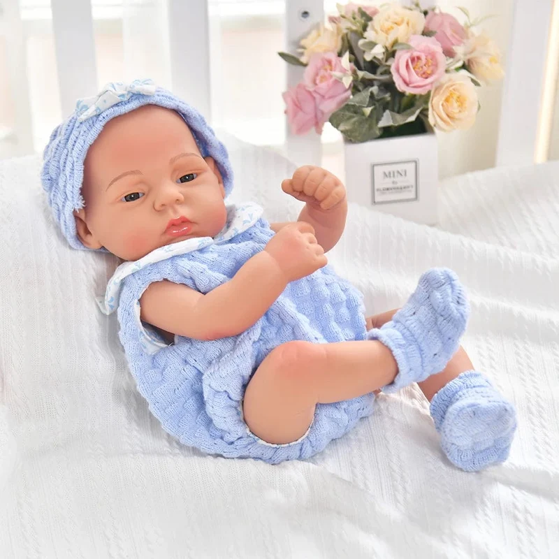 16 Zoll Ganzkörper-Silikon Bebe Lebensechte Puppe Weiche Puppen Lebensechte Baby Vinyl Bebe Puppe Süße Babypuppe Für Mädchen Puppenspielzeug