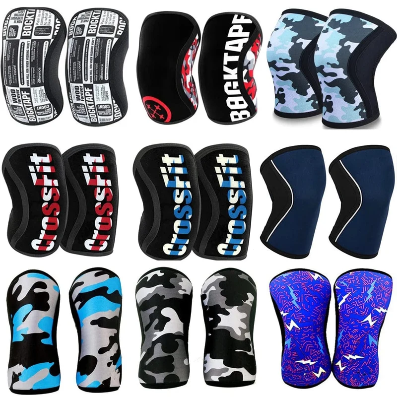 Frauen Männer Teenager 7mm Neopren Sport Knie Pads Kompression Gewichtheben Druck Crossfit Training Knie Pads Unterstützung Individuelles Logo