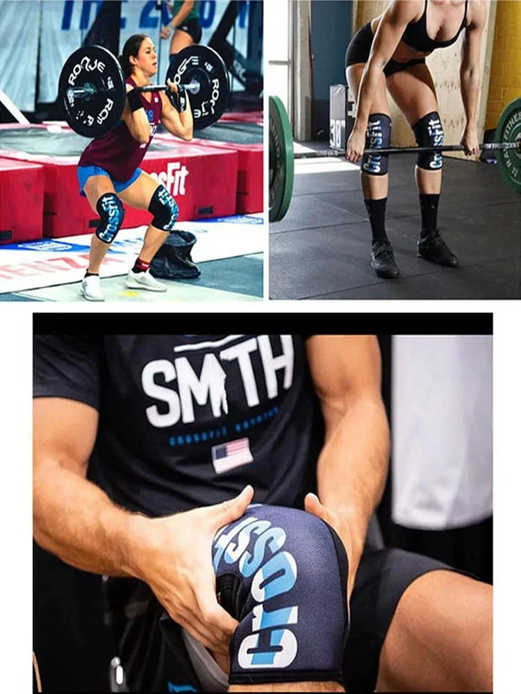 Frauen Männer Teenager 7mm Neopren Sport Knie Pads Kompression Gewichtheben Druck Crossfit Training Knie Pads Unterstützung Individuelles Logo