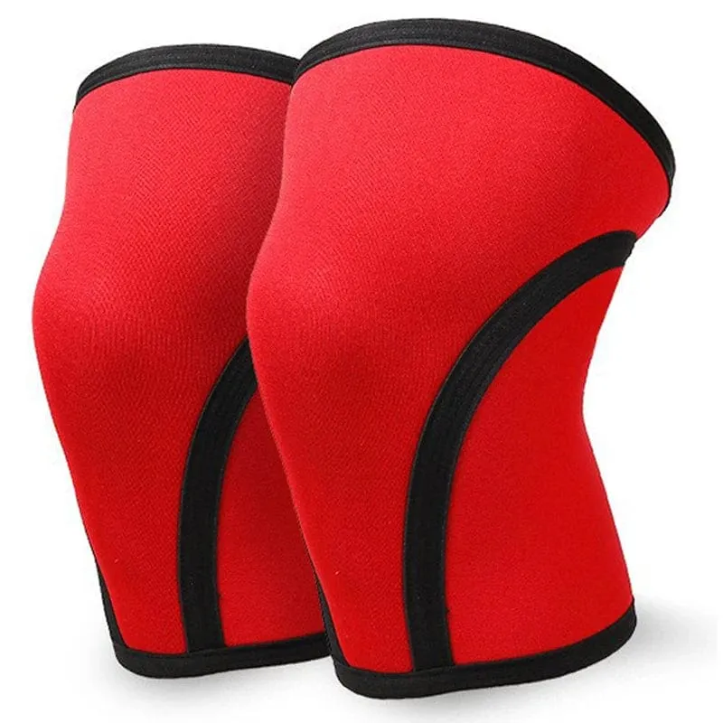 Frauen Männer Teenager 7mm Neopren Sport Knie Pads Kompression Gewichtheben Druck Crossfit Training Knie Pads Unterstützung Individuelles Logo