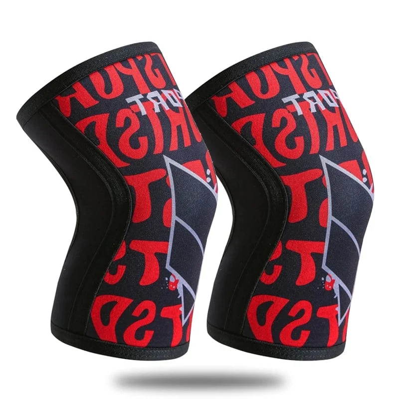 Frauen Männer Teenager 7mm Neopren Sport Knie Pads Kompression Gewichtheben Druck Crossfit Training Knie Pads Unterstützung Individuelles Logo