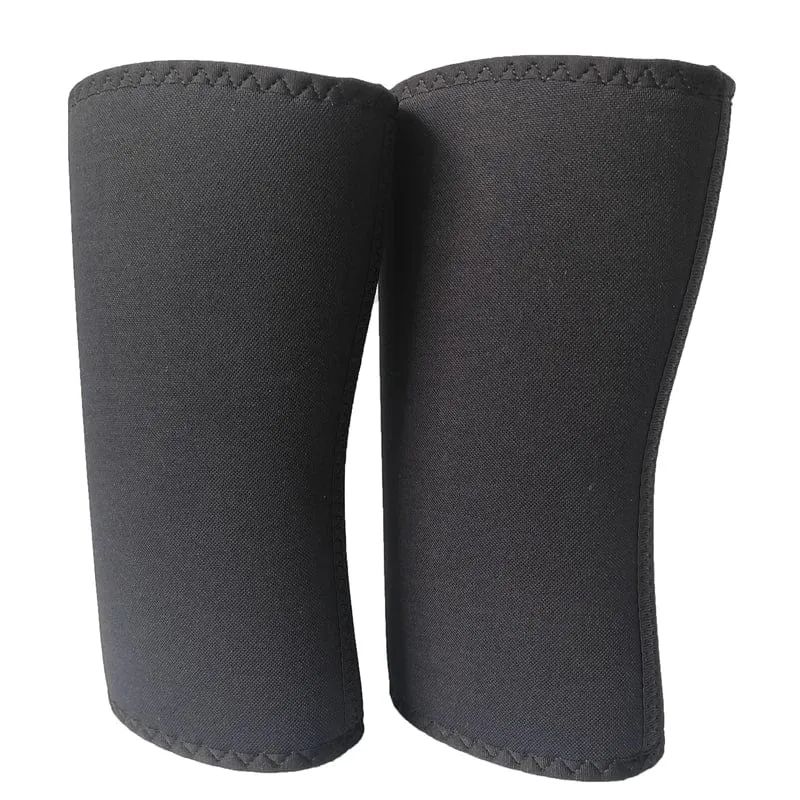 7mm Zellstoffauskleidung Steife Knie-Ärmel Neopren Professionelle Knie-Unterstützung Gewichtheben Sport Sicherheit Crossfit Krafttraining Klammer