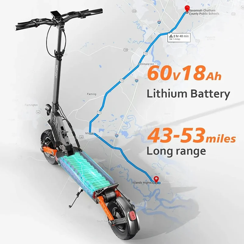Elektroroller JOYOR S10-S Dual Motor 2000W60V18AH Akku Faltbarer Offroad-E-Scooter APP Smart ABE GENEHMIGT Elektroroller