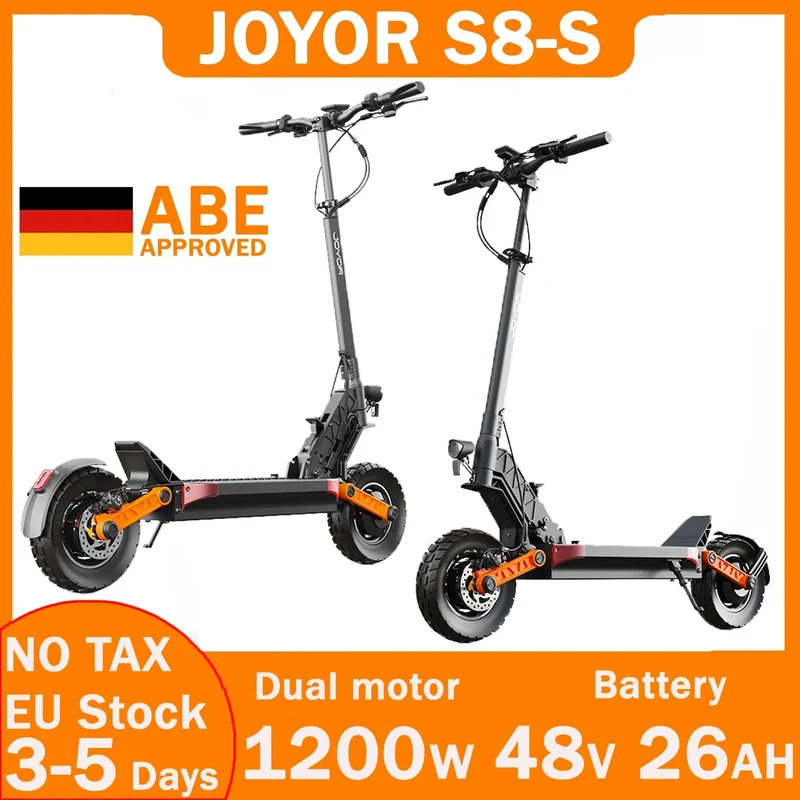 Elektroroller JOYOR S10-S Dual Motor 2000W60V18AH Akku Faltbarer Offroad-E-Scooter APP Smart ABE GENEHMIGT Elektroroller