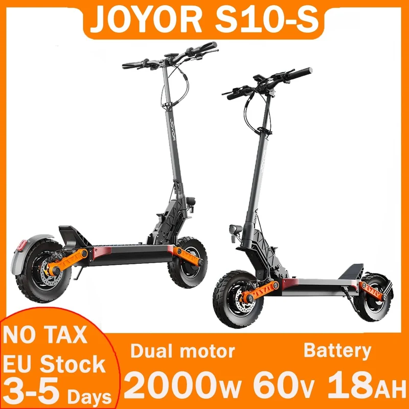 Elektroroller JOYOR S10-S Dual Motor 2000W60V18AH Akku Faltbarer Offroad-E-Scooter APP Smart ABE GENEHMIGT Elektroroller