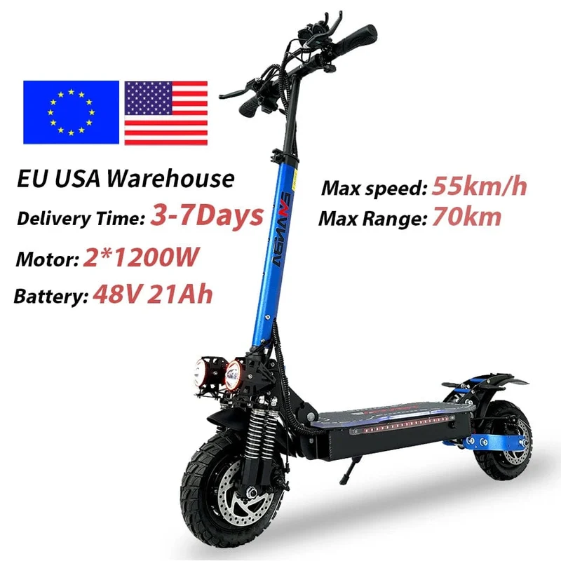 X6 PRO Elektroroller US EU Deutschland Lager Dual Motor Off Road faltbar Erwachsene Mobilität E Scooter Elektro 1200 W 2400 W 48 V