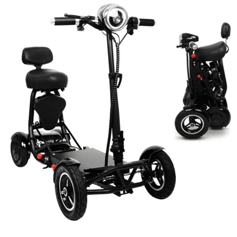 Elektroroller für Behinderte, Vierrad-Elektroroller, Dual-Motor, 250 W, faltbar, für ältere Menschen