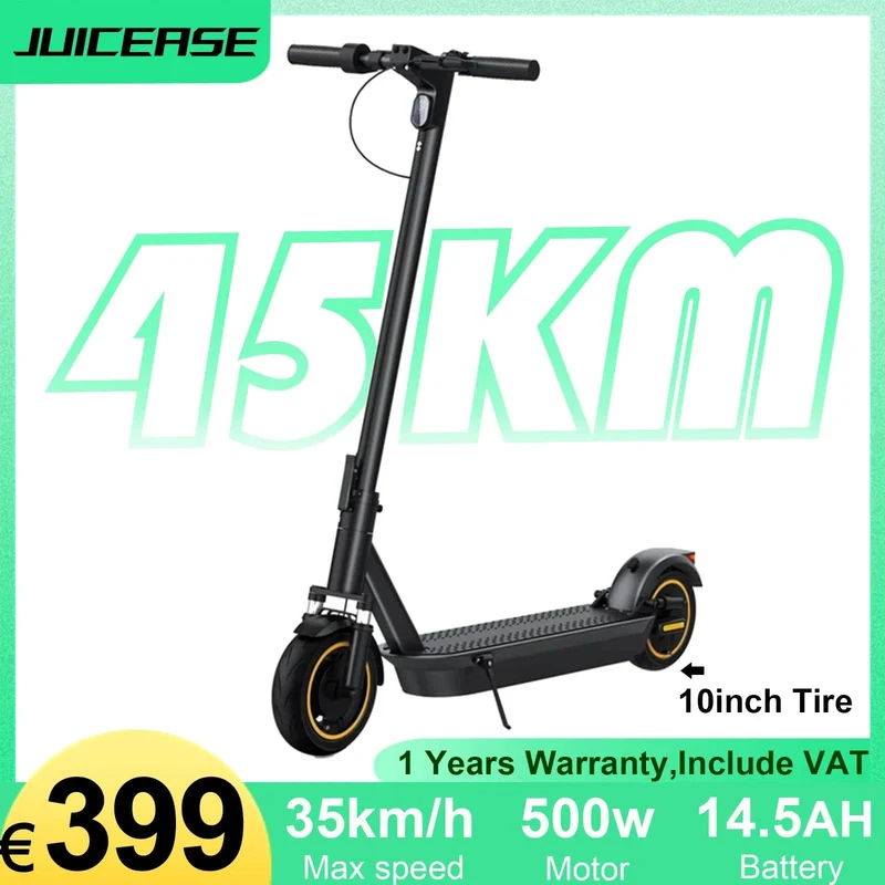 JUICEASE ESMax 500 W/1000 W Elektroroller, Höchstgeschwindigkeit 35 km/h, E-Scooter für Erwachsene, 45 km Reichweite, faltbare Mobilität, elektrische Tretroller