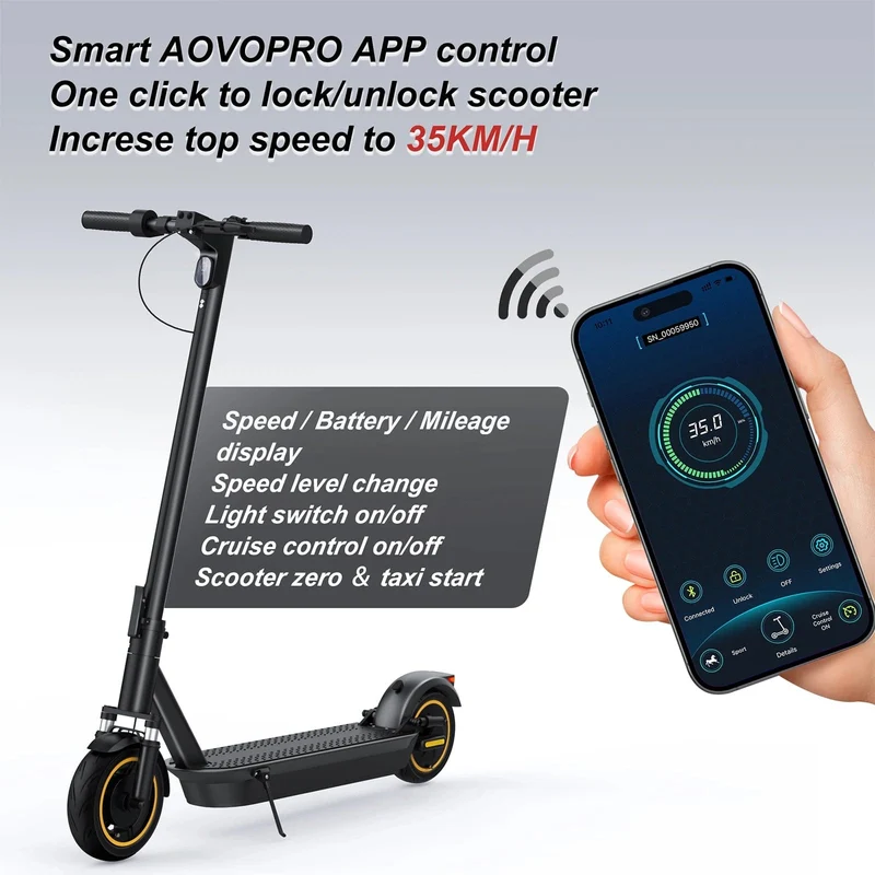 JUICEASE ESMax 500 W/1000 W Elektroroller, Höchstgeschwindigkeit 35 km/h, E-Scooter für Erwachsene, 45 km Reichweite, faltbare Mobilität, elektrische Tretroller