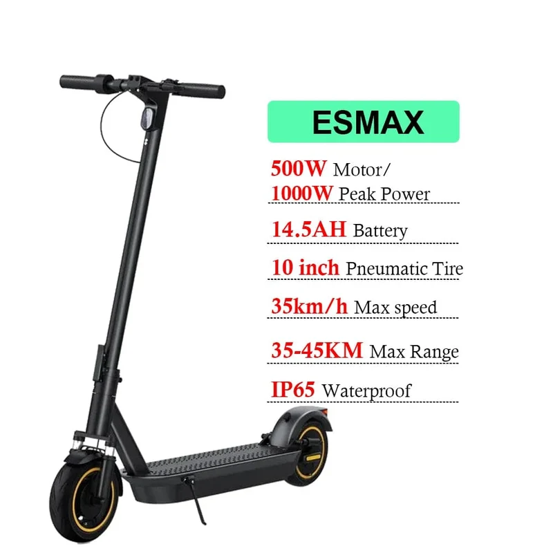 JUICEASE ESMax 500 W/1000 W Elektroroller, Höchstgeschwindigkeit 35 km/h, E-Scooter für Erwachsene, 45 km Reichweite, faltbare Mobilität, elektrische Tretroller