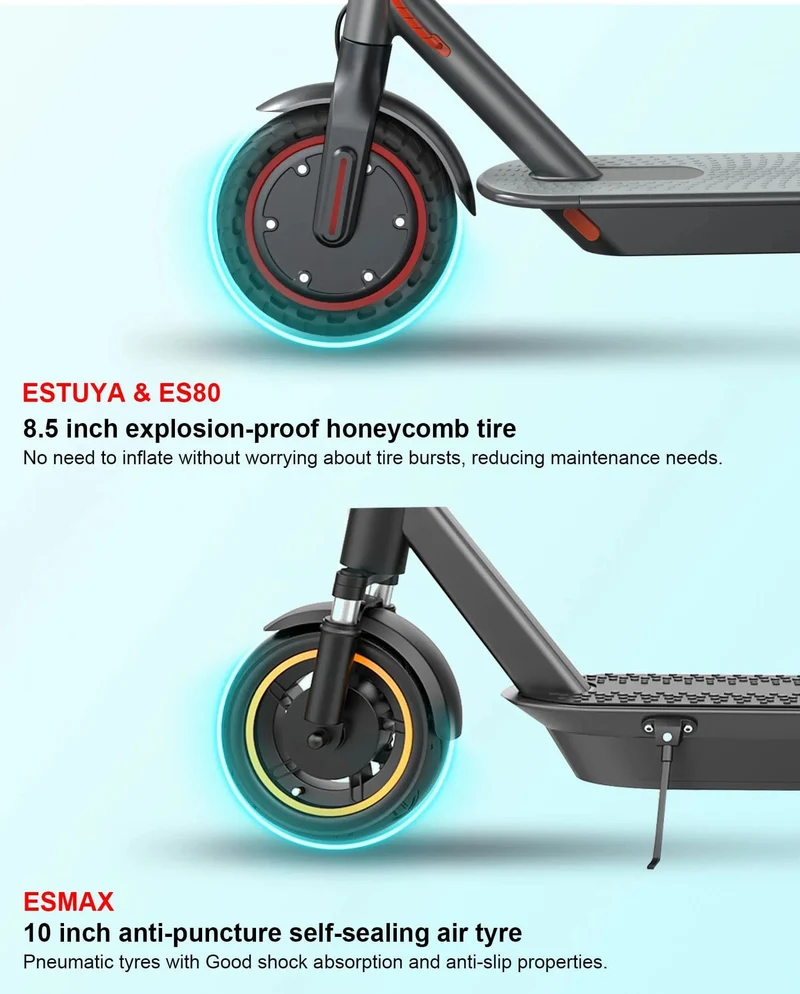 JUICEASE ESTUYA/ES80/ESMAX Elektroroller für Erwachsene 350/500 W Motor E-Scooter 35 km/h Höchstgeschwindigkeit 8.5/10 Zoll Elektro-Tretroller