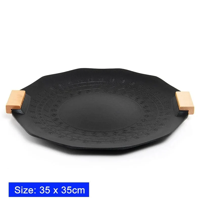 Widesea Camping Antihaft-Grillplatte Outdoor-Ofengeschirr Koreanischer BBQ-Grill Picknick-Bratpfanne Kochgeschirr Geschirrzubehör