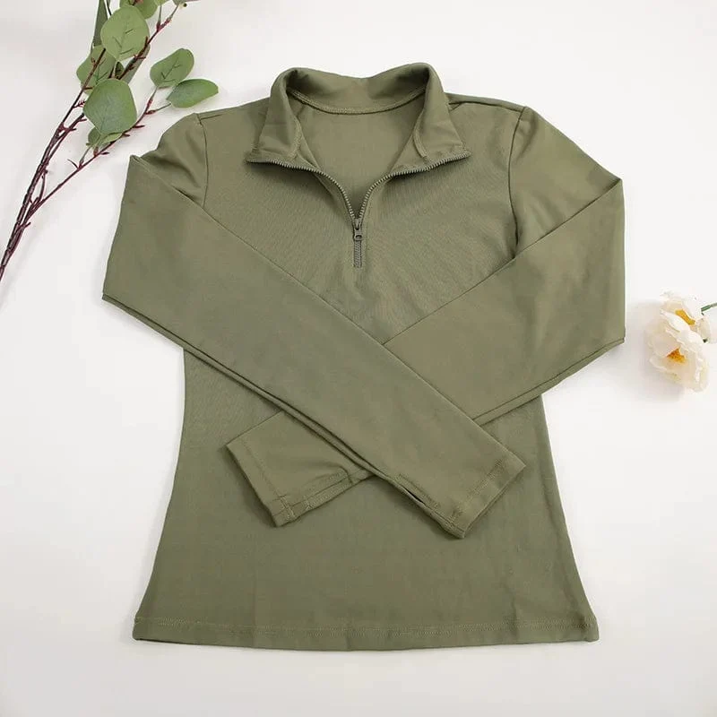 CHRLEISURE Langarm-Yoga-Shirts, Sport-Top, Fitness-Yoga-Top, Gym-Top, Sportbekleidung für Frauen, Push-Up-Lauf-Kleidung mit vollen Ärmeln
