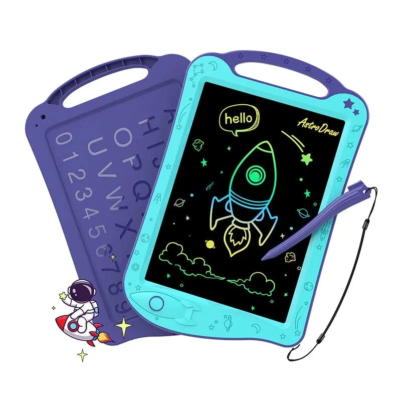 AstroDraw Farbiges Zeichentablett für Kinder, Reiseaktivitäten, Spielzeug, Weltraum-Doodle-Brett, Autismus, sensorische Kleinkind-Geschenke zum Geburtstag