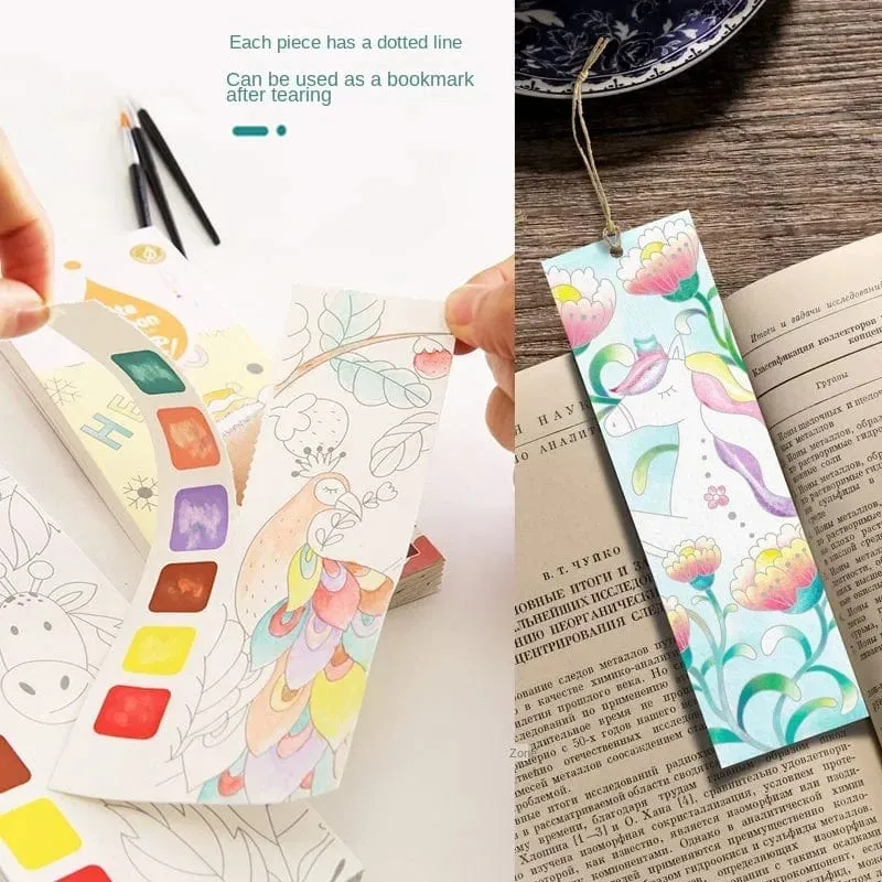 20 blätter Tragbare Kinder Aquarell Malerei Buch Malen mit Wasser Kinder Gouache Graffiti Bild Färbung Zeichnung Spielzeug Geschenke