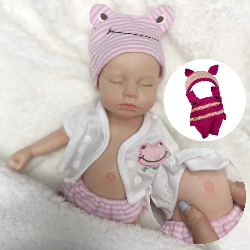 33cm bemalt feste Silikon LouLou Bebe Mädchen und Jungen lebensechte Puppen Muñecas Bebe Corpo De Silikon