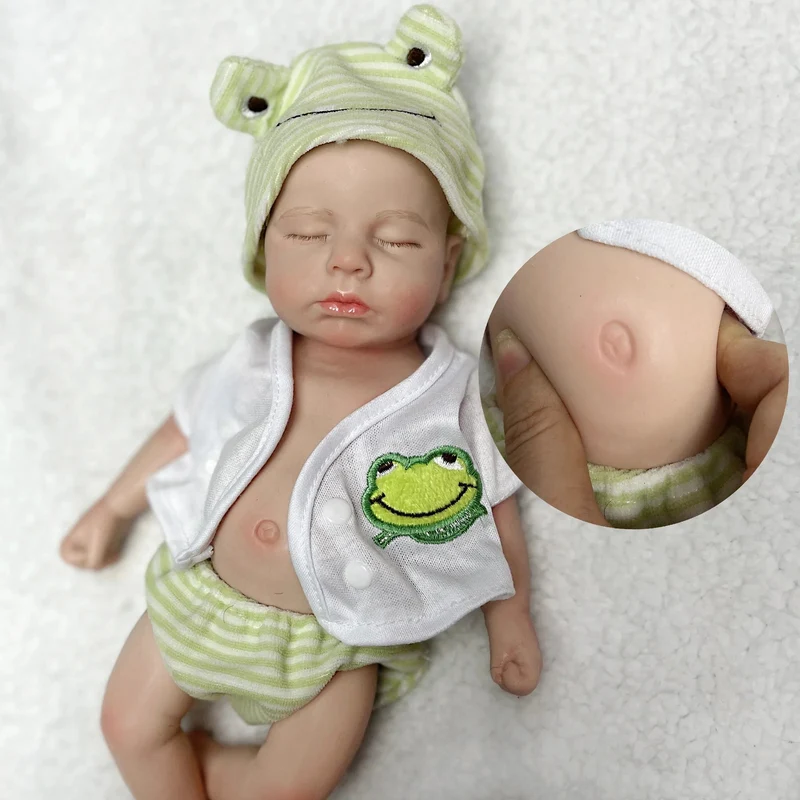 33cm bemalt feste Silikon LouLou Bebe Mädchen und Jungen lebensechte Puppen Muñecas Bebe Corpo De Silikon