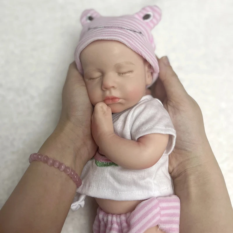 33cm bemalt feste Silikon LouLou Bebe Mädchen und Jungen lebensechte Puppen Muñecas Bebe Corpo De Silikon