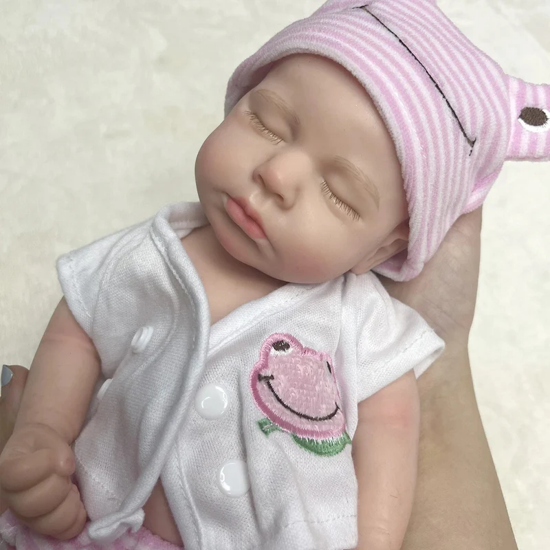 33cm bemalt feste Silikon LouLou Bebe Mädchen und Jungen lebensechte Puppen Muñecas Bebe Corpo De Silikon