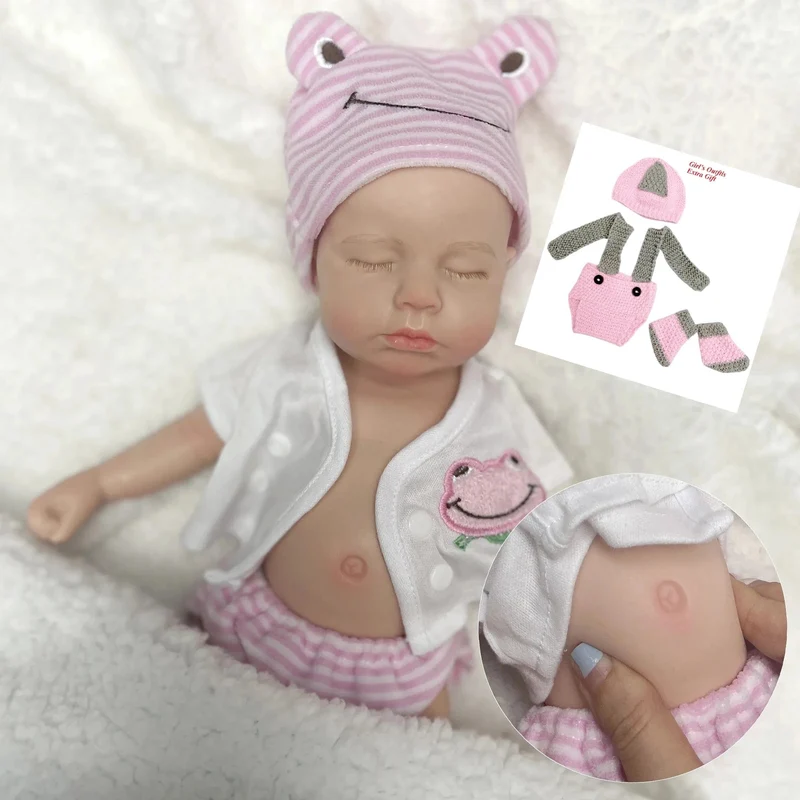 33cm bemalt feste Silikon LouLou Bebe Mädchen und Jungen lebensechte Puppen Muñecas Bebe Corpo De Silikon