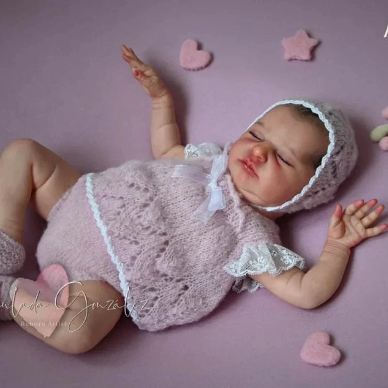 Neues 20.5 Zoll unlackiertes Reborn-Puppenset Laura mit Stoffkörper, unvollendetes Vinyl, Blanko-Reborn-Baby-Kits, Teile