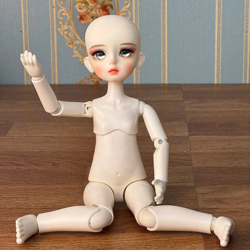 Vollständiges Set 1/6 BJD Puppe Modeanzug 30CM Puppe mit 3 Paar Augen Blythe Puppe Kinder Mädchen Spielzeug Geschenk (offener Kopf)