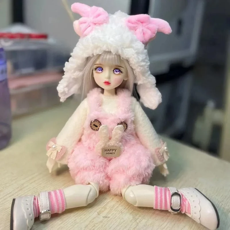 Vollständiges Set 1/6 BJD Puppe Modeanzug 30CM Puppe mit 3 Paar Augen Blythe Puppe Kinder Mädchen Spielzeug Geschenk (offener Kopf)