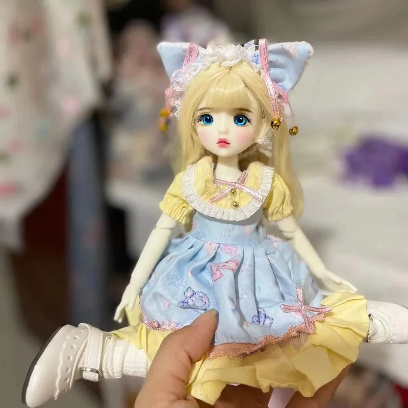 Vollständiges Set 1/6 BJD Puppe Modeanzug 30CM Puppe mit 3 Paar Augen Blythe Puppe Kinder Mädchen Spielzeug Geschenk (offener Kopf)