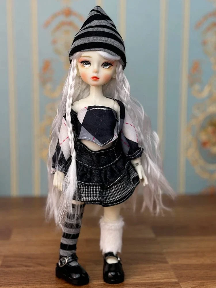 Vollständiges Set 1/6 BJD Puppe Modeanzug 30CM Puppe mit 3 Paar Augen Blythe Puppe Kinder Mädchen Spielzeug Geschenk (offener Kopf)