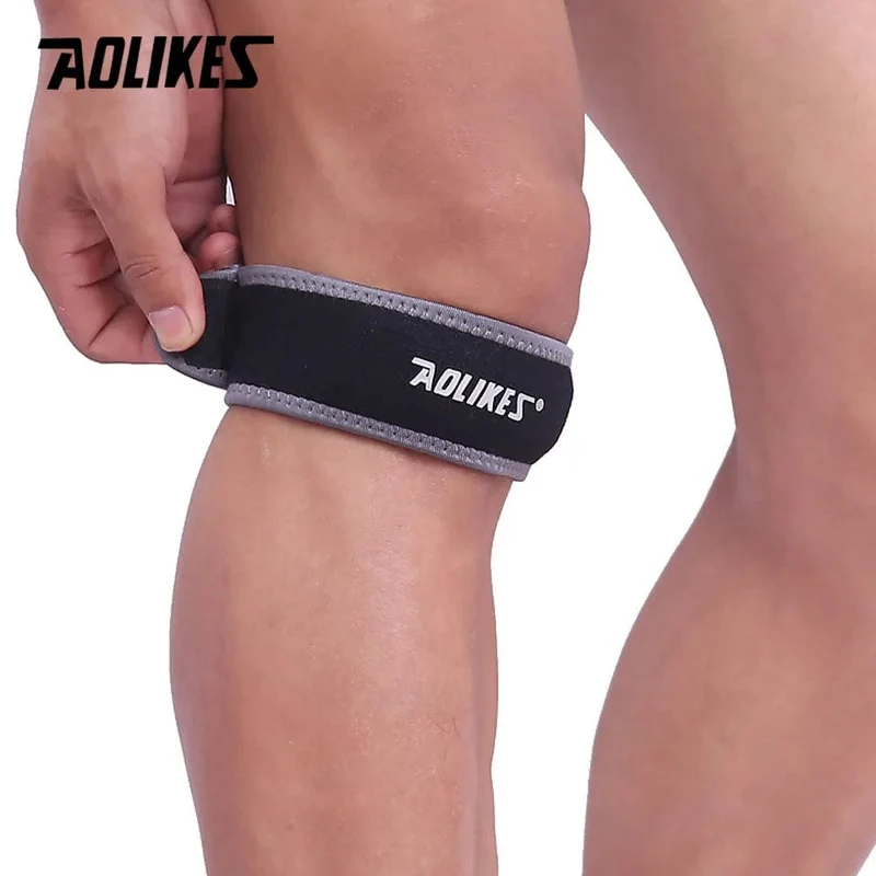 AOLIKES 1 STÜCKE Einstellbare Knie Patella Dämpfung Neopren Band Knie Unterstützung Sport Lauf Knie Brace Pads