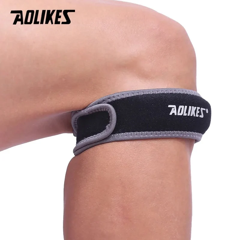 AOLIKES 1 STÜCKE Einstellbare Knie Patella Dämpfung Neopren Band Knie Unterstützung Sport Lauf Knie Brace Pads