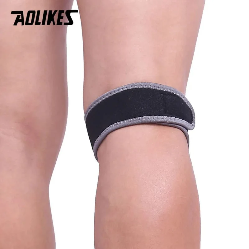 AOLIKES 1 STÜCKE Einstellbare Knie Patella Dämpfung Neopren Band Knie Unterstützung Sport Lauf Knie Brace Pads