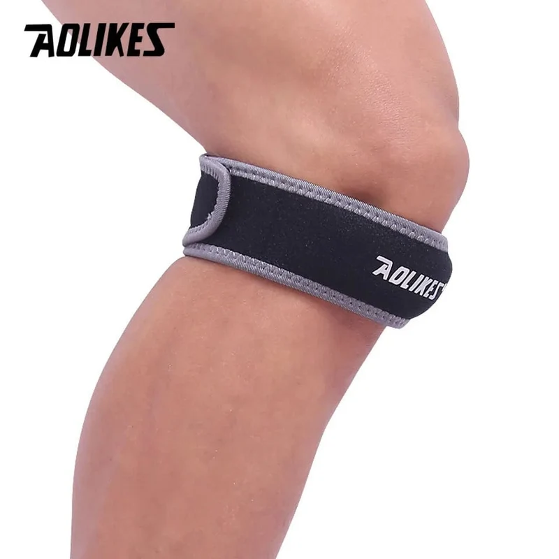 AOLIKES 1 STÜCKE Einstellbare Knie Patella Dämpfung Neopren Band Knie Unterstützung Sport Lauf Knie Brace Pads