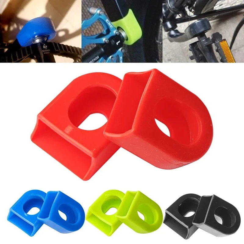 Fahrrad Silikon Kurbel Abdeckung Schutz Silikon Hülse Pedal Kurbel Schutzhülle Mountain Road Bike Radfahren MTB Zubehör