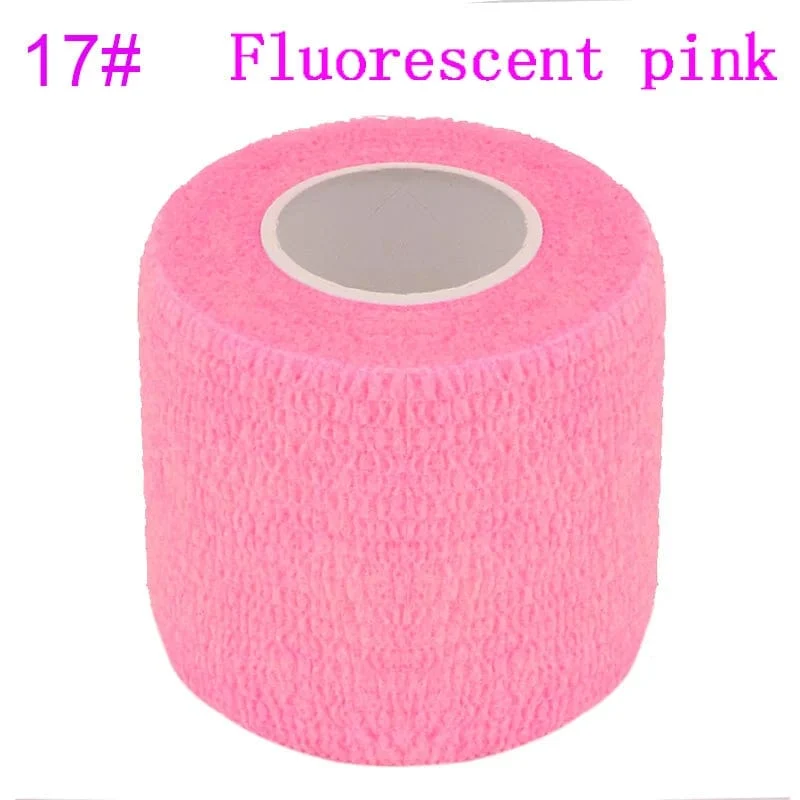 Tom's Hug Bunte Sport-Bandage, selbstklebend, elastisch, 4.8 m, Stützpolster für Knie, Finger, Knöchel, Handfläche, Schulter