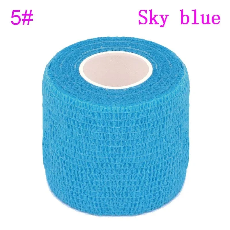 Tom's Hug Bunte Sport-Bandage, selbstklebend, elastisch, 4.8 m, Stützpolster für Knie, Finger, Knöchel, Handfläche, Schulter