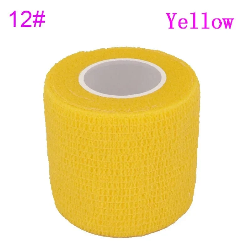 Tom's Hug Bunte Sport-Bandage, selbstklebend, elastisch, 4.8 m, Stützpolster für Knie, Finger, Knöchel, Handfläche, Schulter