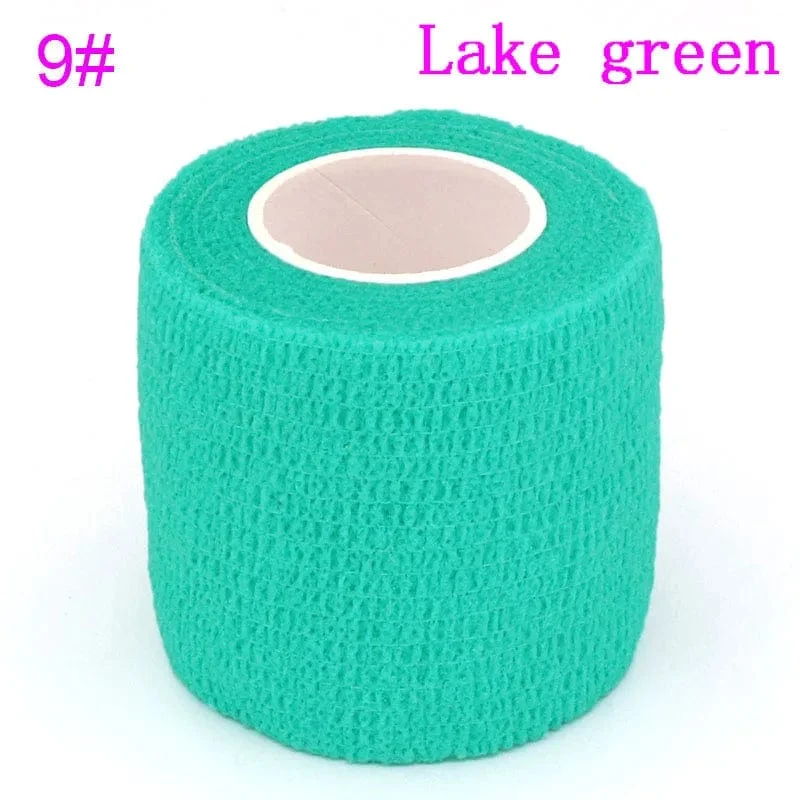 Tom's Hug Bunte Sport-Bandage, selbstklebend, elastisch, 4.8 m, Stützpolster für Knie, Finger, Knöchel, Handfläche, Schulter