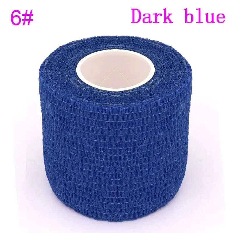 Tom's Hug Bunte Sport-Bandage, selbstklebend, elastisch, 4.8 m, Stützpolster für Knie, Finger, Knöchel, Handfläche, Schulter