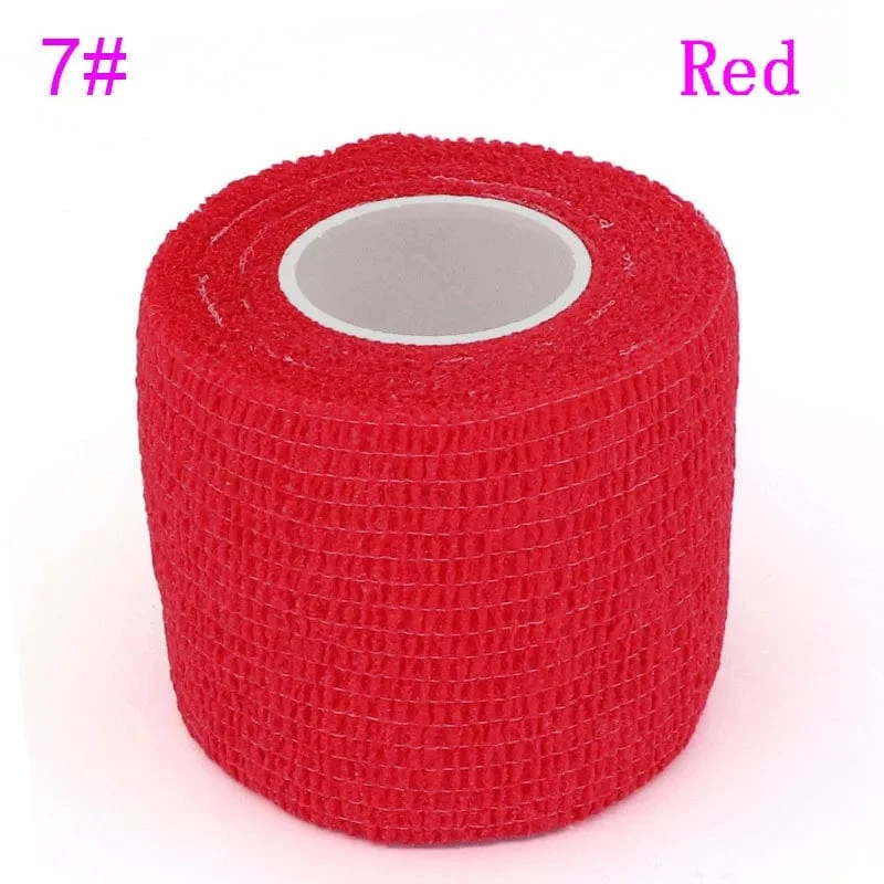 Tom's Hug Bunte Sport-Bandage, selbstklebend, elastisch, 4.8 m, Stützpolster für Knie, Finger, Knöchel, Handfläche, Schulter