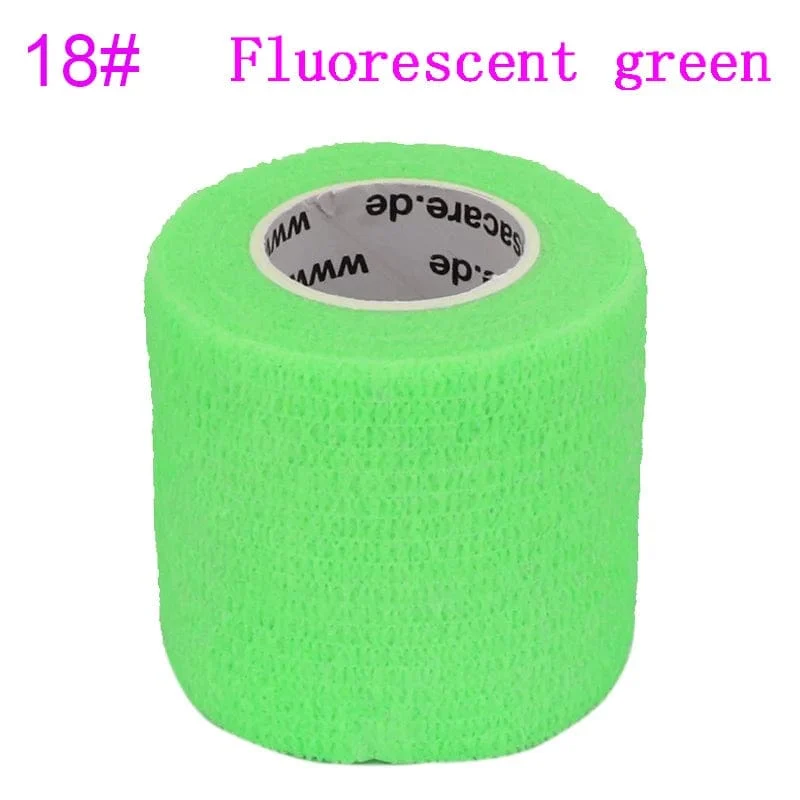 Tom's Hug Bunte Sport-Bandage, selbstklebend, elastisch, 4.8 m, Stützpolster für Knie, Finger, Knöchel, Handfläche, Schulter