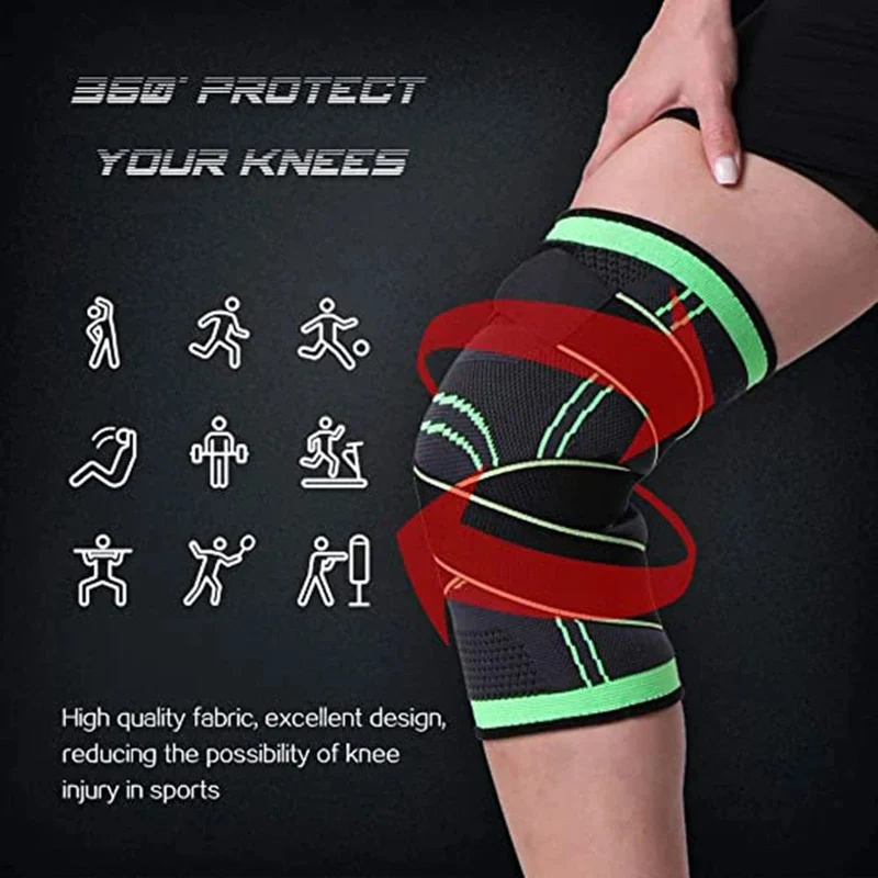 Knie-Kompressionsmanschette, Knieorthese, Kniestütze zum Laufen, Fitnessstudio, Workout, Sport, zur Linderung von Gelenkschmerzen und Arthritis, Knieschoner – 1 Stück