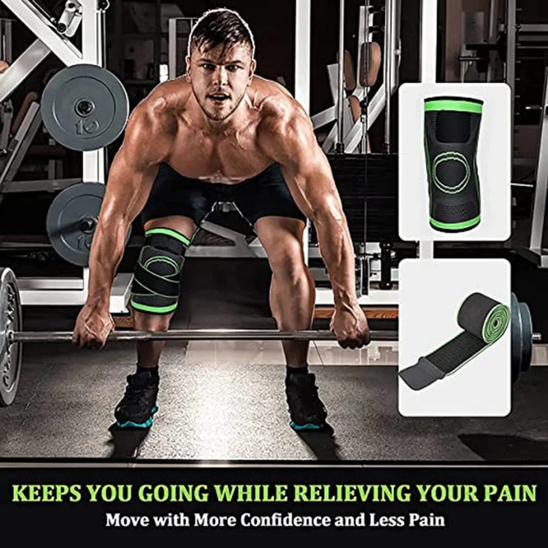 Knie-Kompressionsmanschette, Knieorthese, Kniestütze zum Laufen, Fitnessstudio, Workout, Sport, zur Linderung von Gelenkschmerzen und Arthritis, Knieschoner – 1 Stück